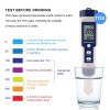 Tester de apa digital 5 in 1, testeaza PH, TDS, Temperatura, EC si Salinitatea, ecran LCD, precizie ridicata, alb/albastru, Oem