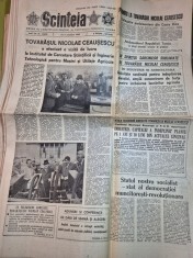ziarul scanteia 5 octombrie 1989 - vizita lui ceausescu la institutul de cercetare stiintifica si inginerie pentru masini si utilaje agricole