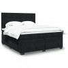 VidaXL Pat box spring cu saltea, negru, 180x200 cm, catifea 3293274