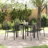 vidaXL Set de masă pentru grădină 5 pcs Negru