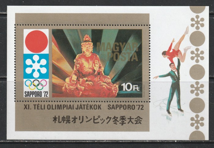 Ungaria 1971 - Jocurile Olimpice de Iarna Sapporo S/S 1v MNH