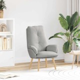 Fotoliu Relaxant Gri Cloud vidaXL, Modern, Cadru Lemn, Șezut 50cm, Living/Dormitor, Confortabil, Design Chic