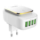 Incarcator Retea cu functie de lumina de noapte LDNIO A4405, 3x USB, 22W