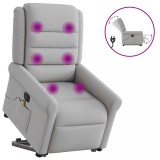 vidaXL Scaun electric pentru masaj picioare &icirc;n picioare stofa gri nor