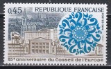 Franta 1974 - A 25-a aniversare a Consiliului Europei, MNH, Nestampilat