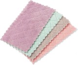 Set 4 Lavete din Microfibra, pentru Vase si Sters Praful pe Mobila, Multifunctionale, 26 x 16 cm, Multicolor, Premium 4 4 26 cm 16 cm 3 mm Multicolor