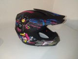 Casca moto off road/atv/enduro + ochelari negrii heliomati, marime S, produse noi
