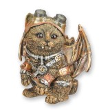 Pisica cu aripi-statueta steampunk din rasini SP-51, Animale