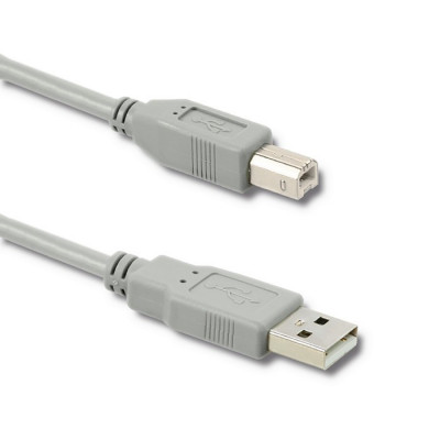 Cablu USB 2.0 A - USB B imprimanta 1m gri QOLTEC-50395 foto