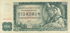 CEHOSLOVACIA 100 korun 1961 VF+++!!!
