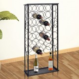 Suport sticle de vin pentru 28 de sticle, metal, vidaXL