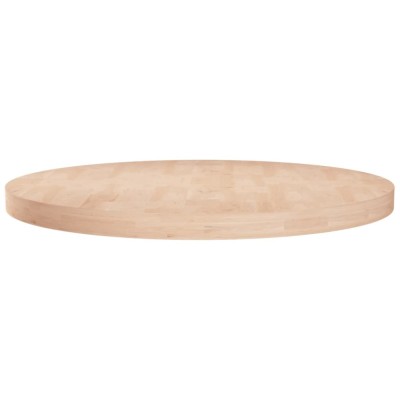vidaXL Blat de masă rotund, &amp;Oslash;60x4 cm, lemn masiv stejar netratat foto