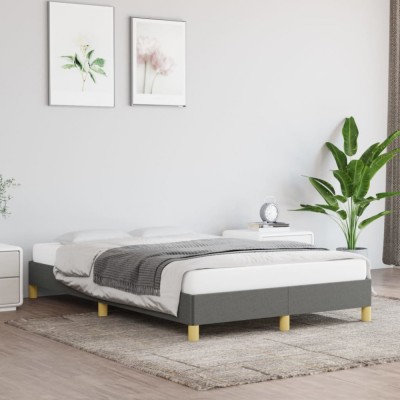 vidaXL Cadru de pat fără saltea, gri &amp;icirc;nchis, 120x200 cm, textil 346803 foto