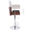 Scaun de bar, gri, material textil - 7