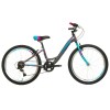 Bicicleta Copii DHS Modesty 24 Inch Gri - Cadru Otel, Frane V-Brake, 6 Viteze, Peste 10 Ani