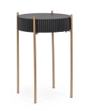 Cumpara ieftin Masuta mdf negru otel cupru Darcy 40.5x64.5 cm
