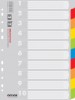 Separatoare carton color, A4, 170g/mp, 10 culori/set, Office Products