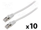 Cabluri Patch LANBERG F/UTP 6 litat CCA PVC gri 3m 26AWG - 10 buc.