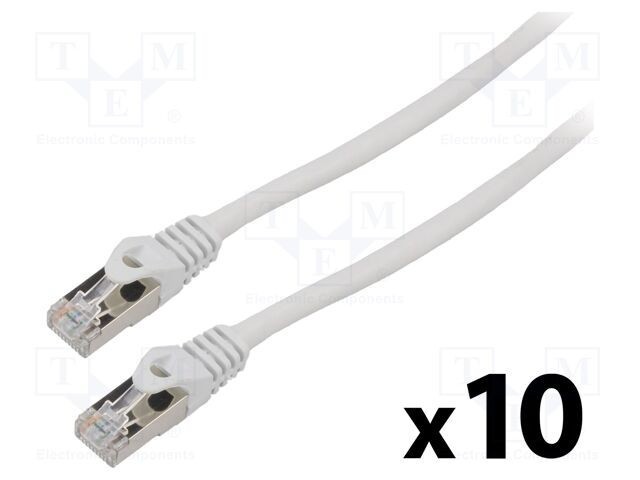 Cabluri Patch LANBERG F/UTP 6 litat CCA PVC gri 3m 26AWG - 10 buc.