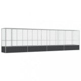 Cumpara ieftin Voliera de pasari cu extensie, argintiu, 834,5x107x212 cm, otel