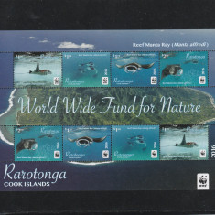 Rarotonga 2016-Fauna,WWF,Testoase,coala mica-2 serii,MNH,Mi,54-57KB