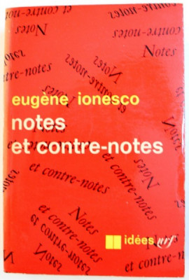 NOTES ET CONTRE - NOTES par EUGENE IONESCO , 1966 foto
