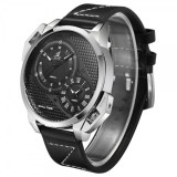 Ceas Weide,Dual Time,mecanism Japonez Epson AL35 dual,Rezistent Apa, Analog, Casual, Inox