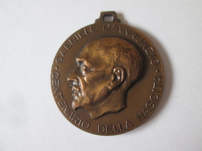 Medalie Italia:Centenarul nasterii lui Gabriele D&#039;Annunzio 1863-1963