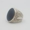 Superb inel barbatesc/unisex din argint si onix- nou