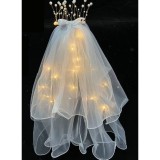 Voal Luminos pentru Copii, Flippy, Lumina Alb Cald, pentru Halloween, Cosplay, Craciun, Carnaval, Paste, Ziua Copilului, Bumbac/Poliester, Marime univ