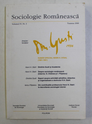 SOCIOLOGIE ROMANEASCA , REVISTA , VOLUMUL IV , NR. 3 , 2006 foto