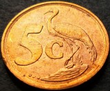 Cumpara ieftin Moneda exotica 5 CENTI - AFRICA de SUD, anul 1997 * cod 5306 - AFRIKA DZONGA