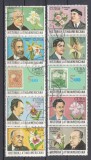 A12 S7 11 - Timbre vechi si foarte vechi - Cuba - istoria tarilor latino americane - straifuri de cate cinci timbre - 1989