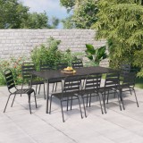 Cumpara ieftin Set de mobilier pentru grădină, 11 piese, antracit, oțel