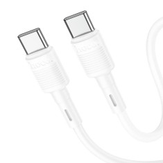 Cablu Date si Incarcare HOCO, X83 Victory, USB Type-C la USB Type-C, 1m, PD60W, 3A, Alb