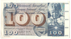 SV * Elvetia 100 FRANCI / FRANKEN / FRANCS / FRANCHI 1961 - 1965 * - AUNC foto