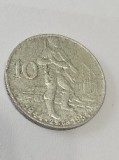 Cehoslovacia, 10 coroane-1954, argint, 12g