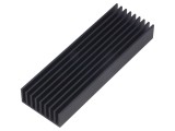 Radiator extrudat cu aripioare negru 100mm x 33mm x 10mm