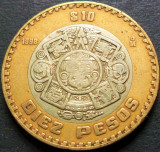 Moneda bimetalica 10 PESOS - MEXIC, anul 1998 * cod 983, America Centrala si de Sud