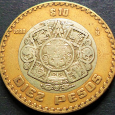 Moneda bimetalica 10 PESOS - MEXIC, anul 1998 * cod 983