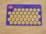 B12 28 - Card comercial - schimb monetar Danemarca - euro- piesa de colectie