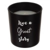 Lum&acirc;nare Parafină, Sticlă Neagră Mată, Mesaj Motivațional, Timp de Ardere 18 Ore, Set 3 Bucăți, Oem