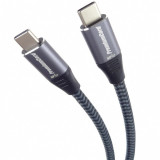 Cablu USB 2.0-C la USB type C 5A/100W T-T brodat 0.5m, ku31cw05, Oem