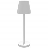 Cumpara ieftin Lampă de masă HOMCOM din acril și metal cu 3 lumini albe 3600mAh, lampă portabilă modernă cu cablu inclus, &Oslash;11,2x36,5 cm, de culoare alb