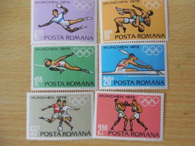 Serie timbre romanesti sport nestampilate Romania MNH foto