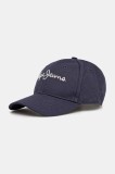 Pepe Jeans șapcă de baseball din bumbac MALLON CAP culoarea albastru marin, cu imprimeu, PM040567