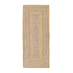 Covor iuta natur galbena Ankit 60x150 cm