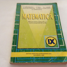 Manual de Matematica pentru clasa a IX-a C.Nastasescu,RF10/0
