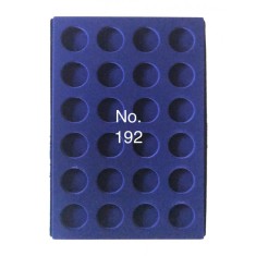 SAFE 192 Tava mare albastra pentru monede cu 24 locasuri de 38 mm