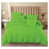Cumpara ieftin Lenjerie de pat dublu Bumbac Finet 6 Piese cu Elastic, Verde Deschis - SIPRT182